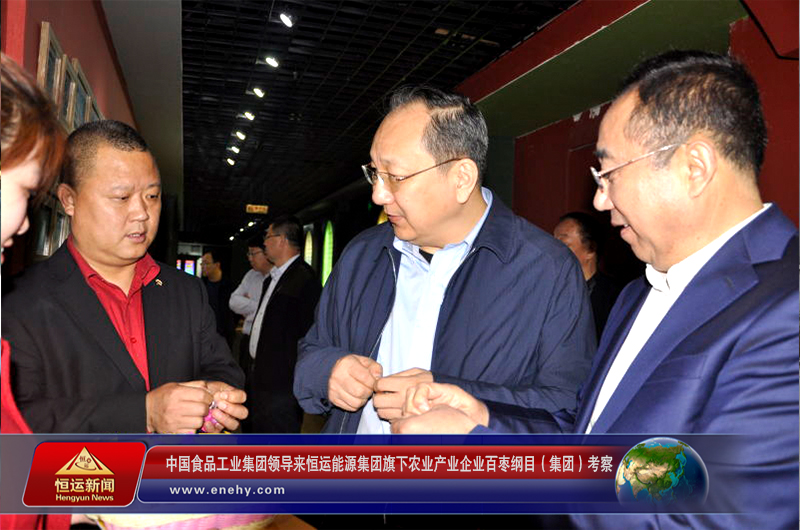 中国食品工业集团党委书记、总经理蔡永峰一行来 BB贝博ballbet集团旗下农业产业企业百枣纲目（集团）考察